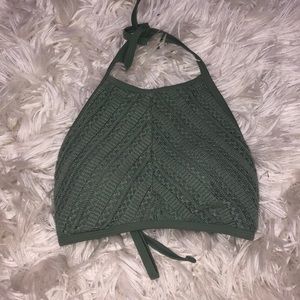 Crochet halter bikini